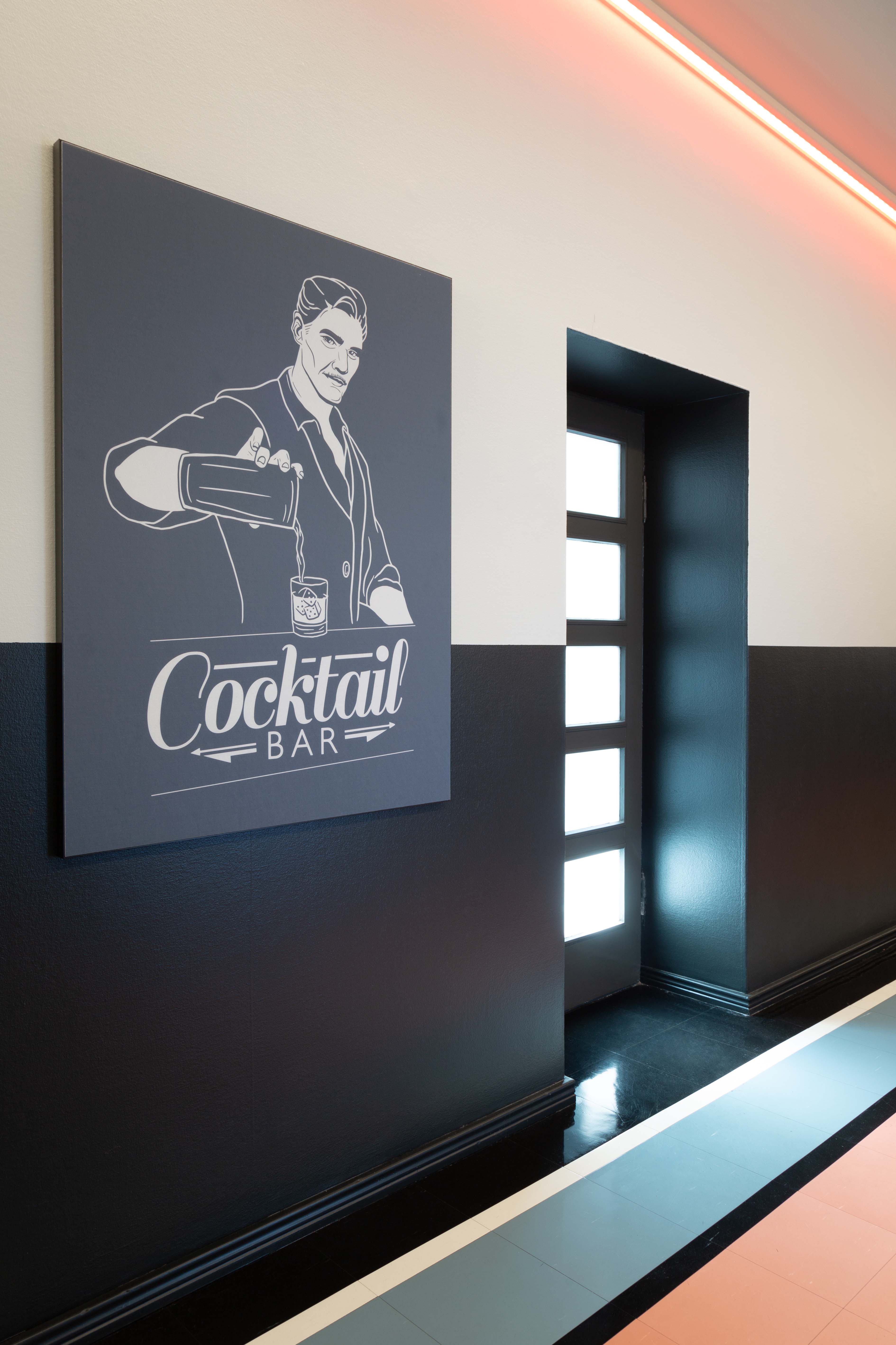 Air Dice office entrance hallway acoustic art