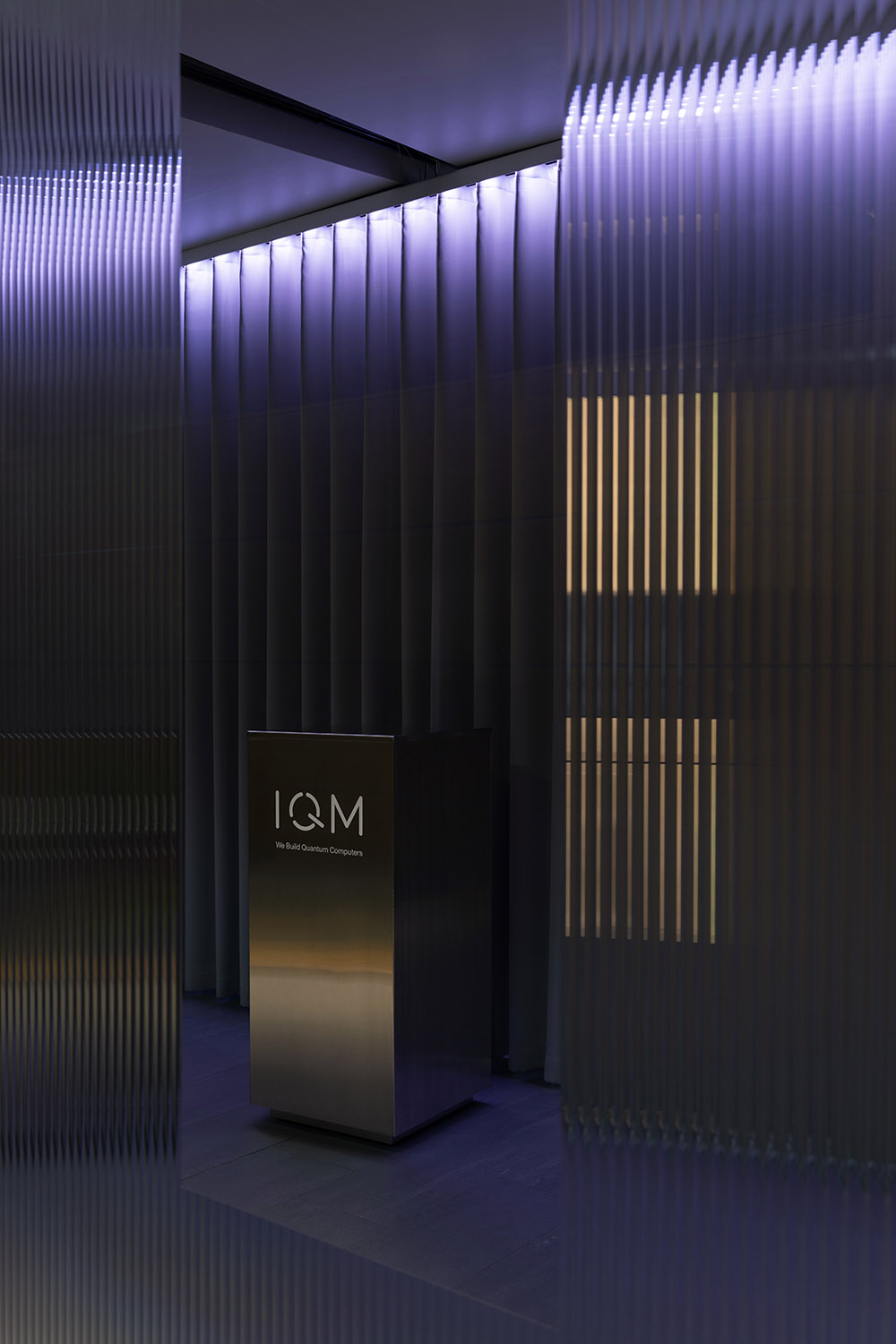 IQM quantum computer showroom design sneak peek entrance