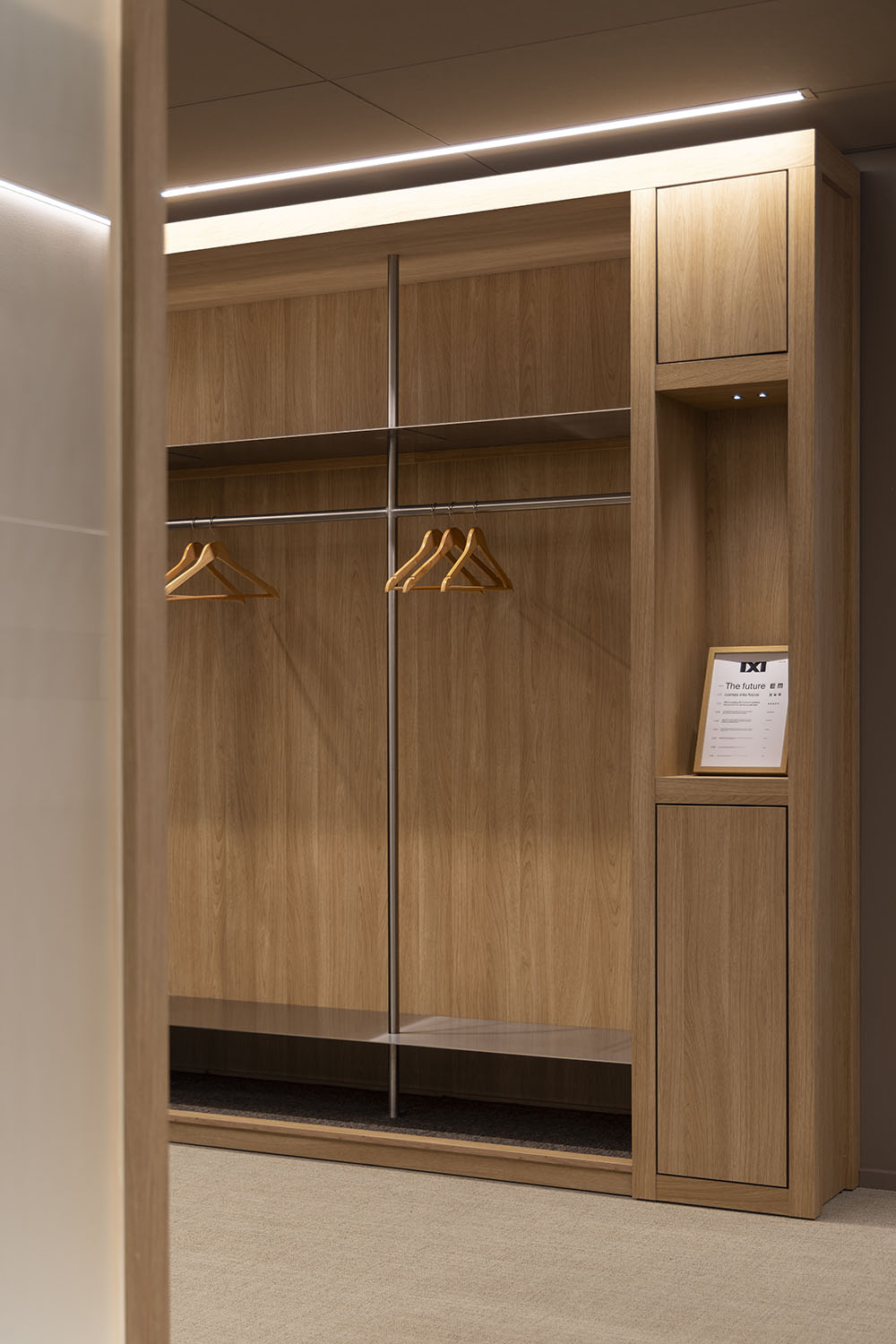 Mint More Creative interior design IXI Eyewear office lab showroom custom wardrobe