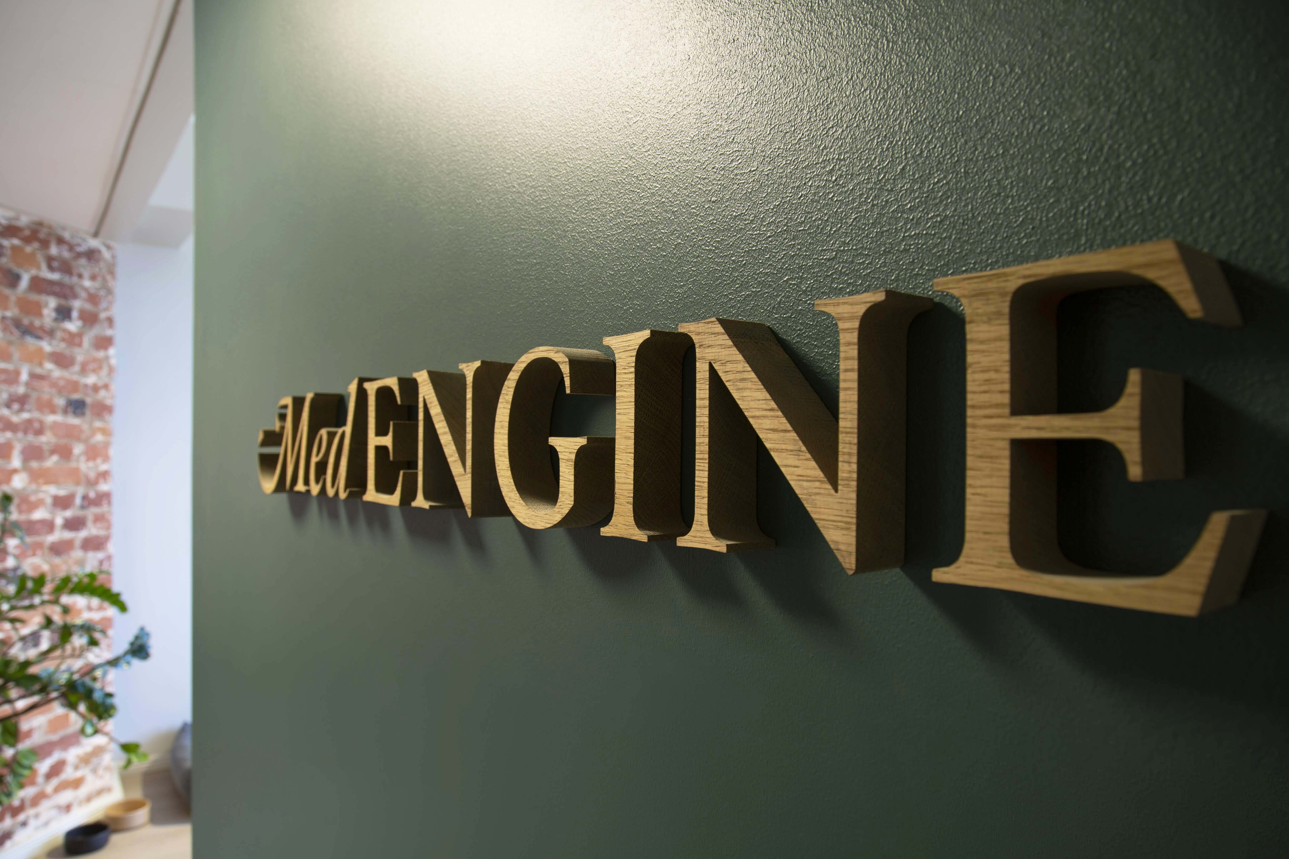 MedEngine office entrance logo