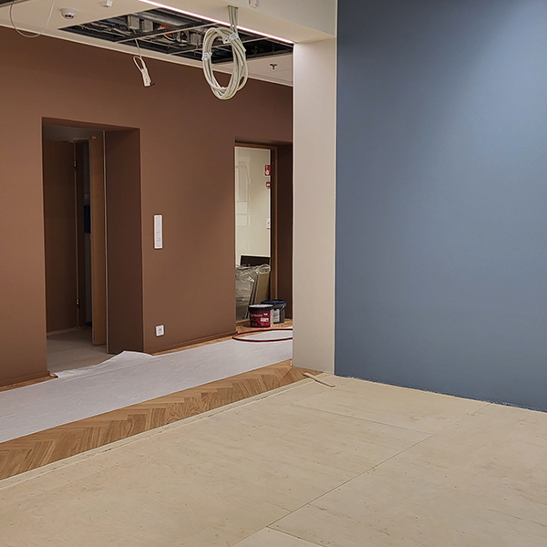 Open Ocean Venture VC Office design behind the scenes construction site colours