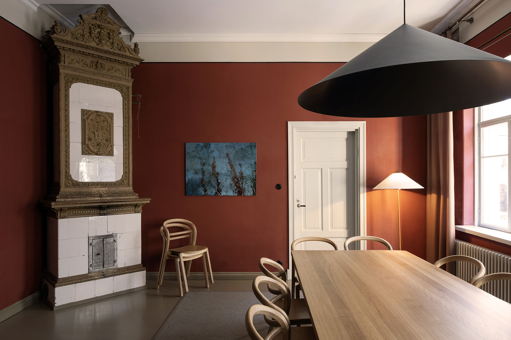 Puistokatu 4 science and hope center red meeting room natural wood furniture 