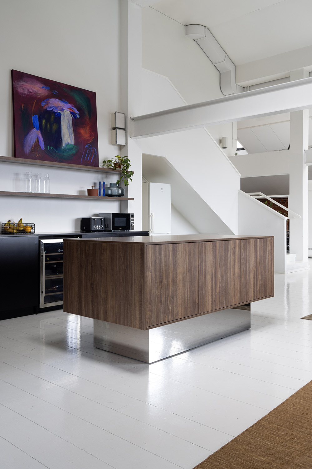 S360 office design kitchen island wall art