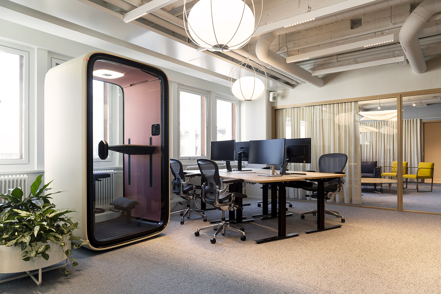 Supermetrics office design open workspace