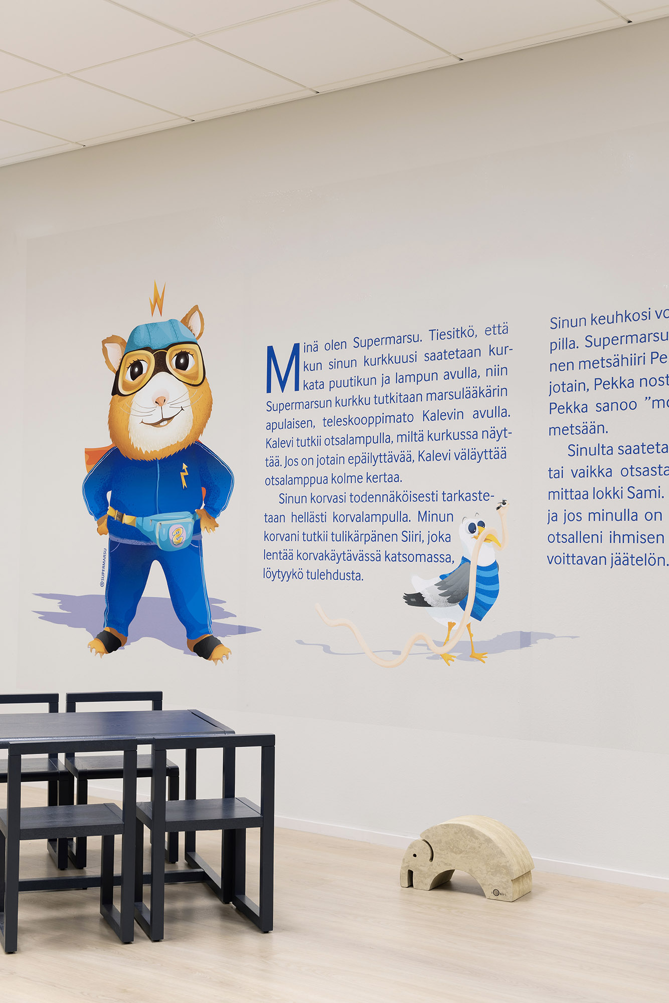 Terveystalo Kamppi hospital design lobby children&rsquo;s lobby supermarsu