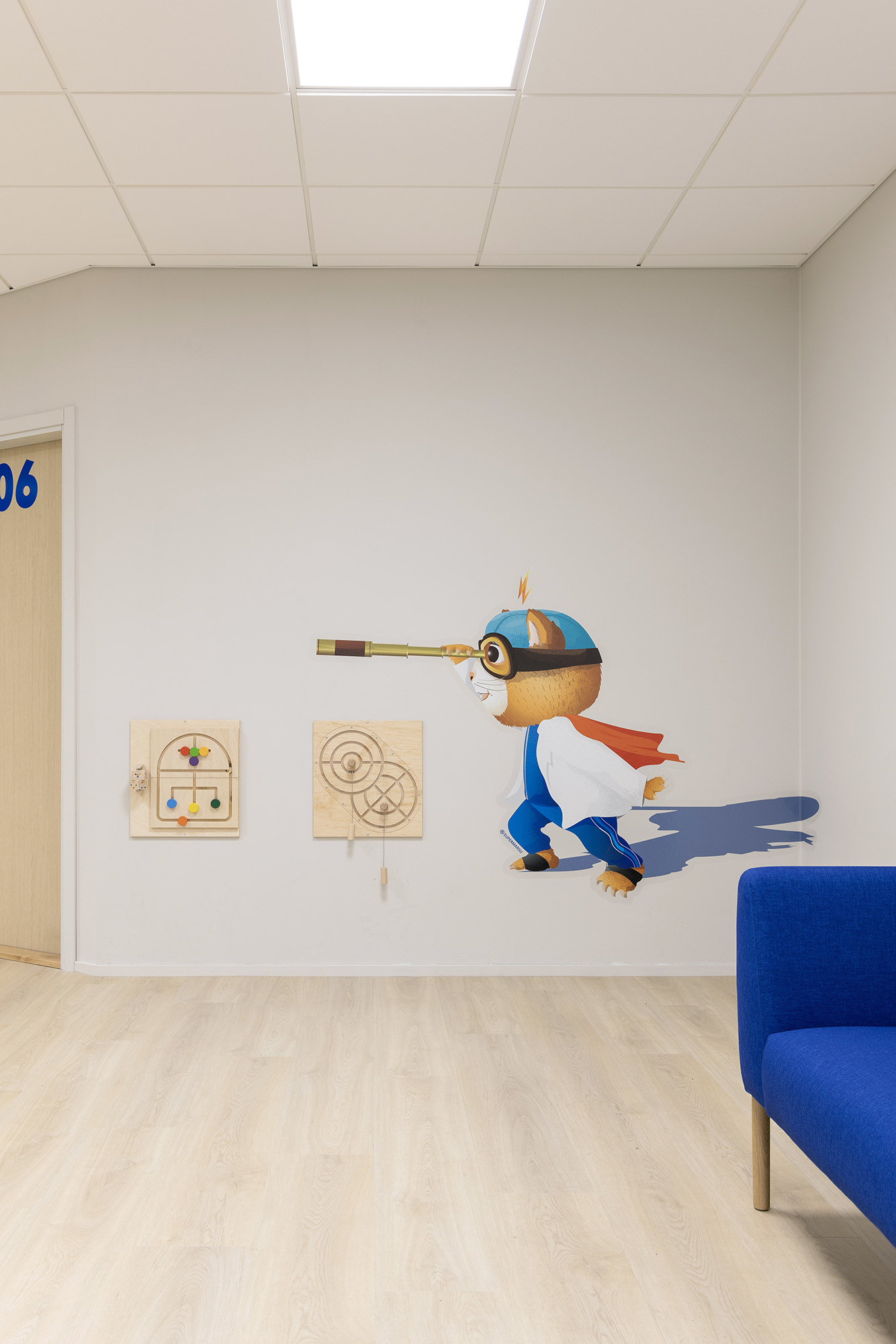 Terveystalo Kamppi hospital design lobby children&rsquo;s lobby supermarsu detail