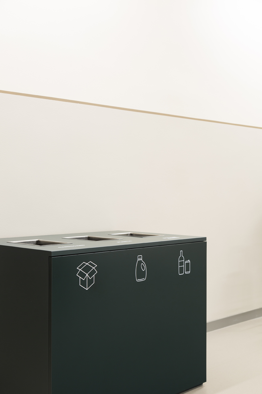 Urban3 coworking hub custom recycling