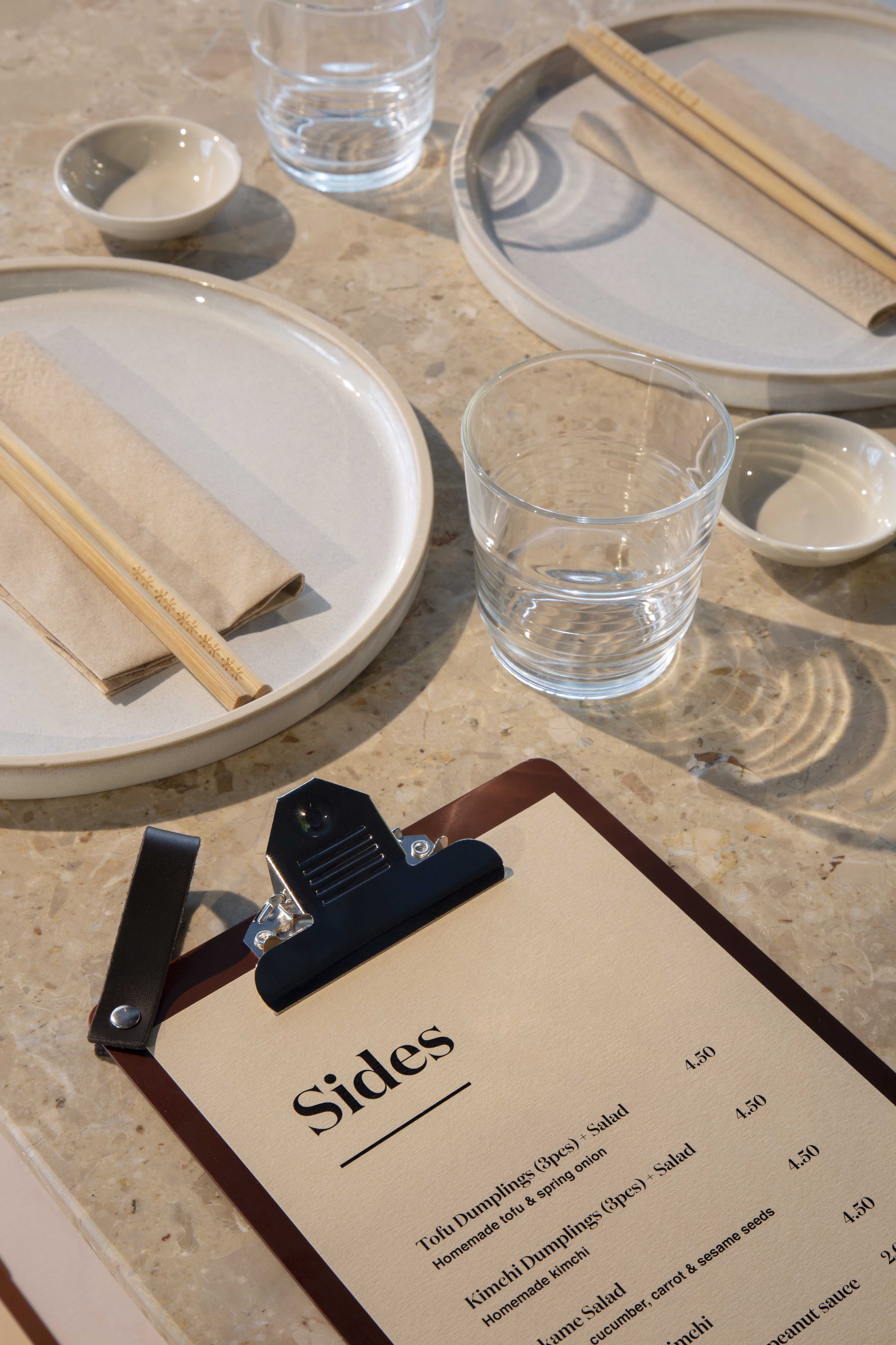 Vegoshi restaurant design menu details
